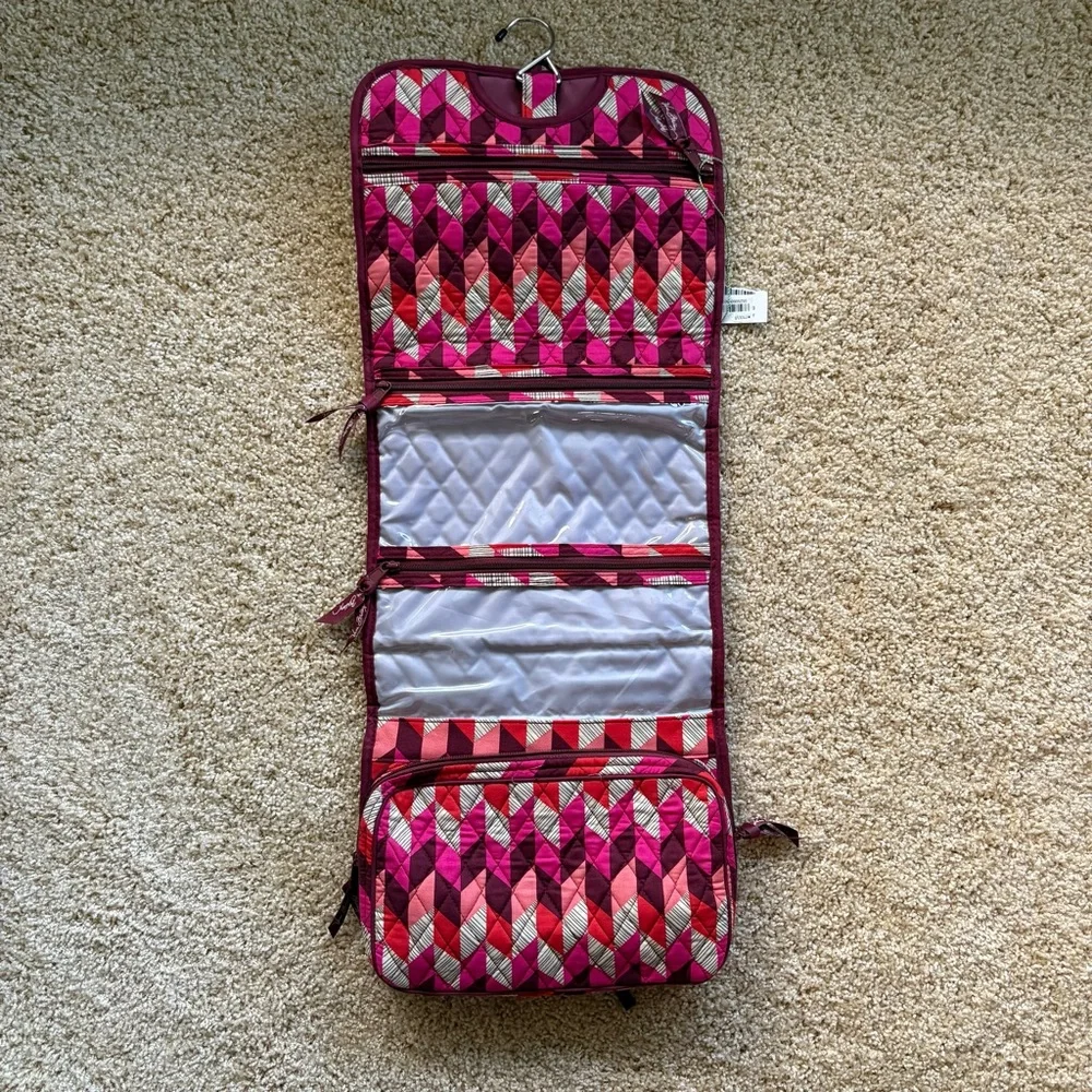 Vera Bradley Hanging Travel Organizer Cosmetic‎ Makeup Bag Bohemian Chevron